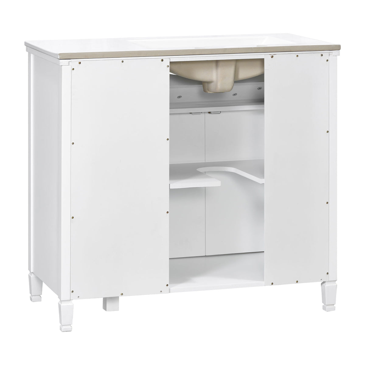 Bathroom Vanity With Sink Top, 3 Soft Closing Drawers