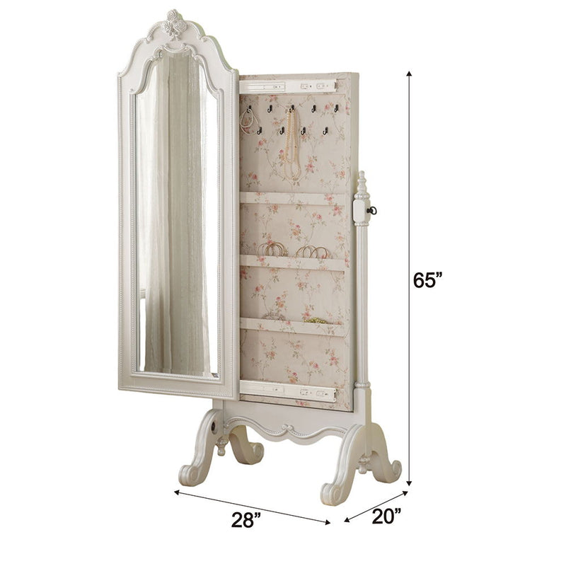 Edalene - Jewelry Armoire - Pearl White - R&R Furniture Gallery (Fountain Valley, CA)