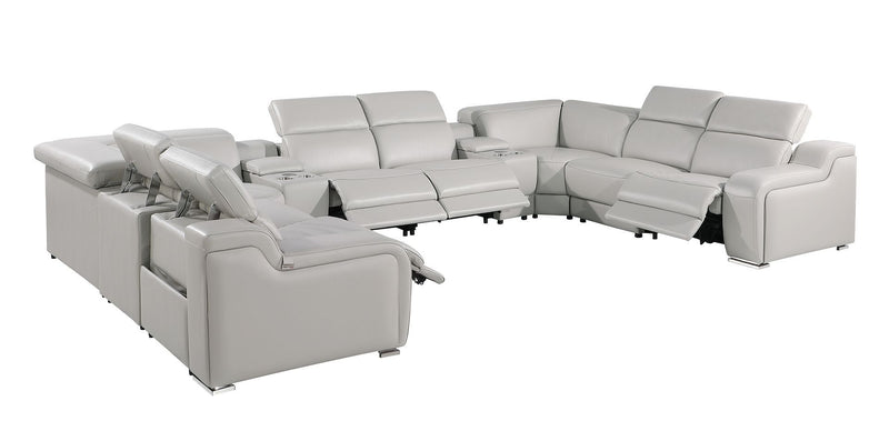 1116 - 10-Piece U-Shaped Sectional Sofa In With 4 Power Recliners & Power Headrests
