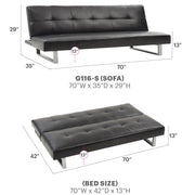 Glory Furniture Chroma sofa bed futon sofa with modern design, featuring a sleek frame and comfortable cushioning.
