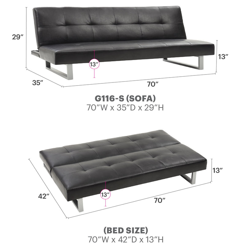 Glory Furniture Chroma sofa bed futon sofa with modern design, featuring a sleek frame and comfortable cushioning.