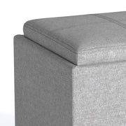 Rockwood - Upholstered Cube Storage Ottoman With Tray - R&R Furniture Gallery (Fountain Valley, CA)