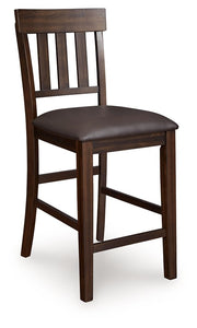 Haddigan - Upholstered Barstool (Set of 2) - Dark Brown - R&R Furniture Gallery (Fountain Valley, CA)
