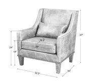 Dark brown leather armchair by Uttermost, featuring a sturdy frame and plush cushioning, perfect for modern living rooms.