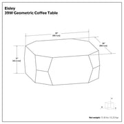 Eisley - Coffee Table With Geometric Design, - Walnut - R&R Furniture Gallery (Fountain Valley, CA)