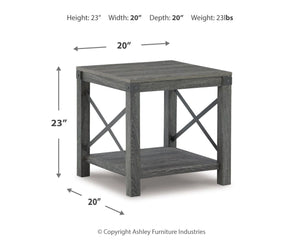 Freedan - Square End Table - Grayish Brown - R&R Furniture Gallery (Fountain Valley, CA)