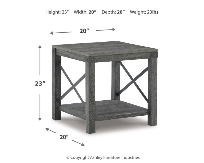 Freedan - Square End Table - Grayish Brown - R&R Furniture Gallery (Fountain Valley, CA)