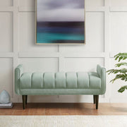 Linea - Upholstered Accent Bench - Seafoam - R&R Furniture Gallery (Fountain Valley, CA)