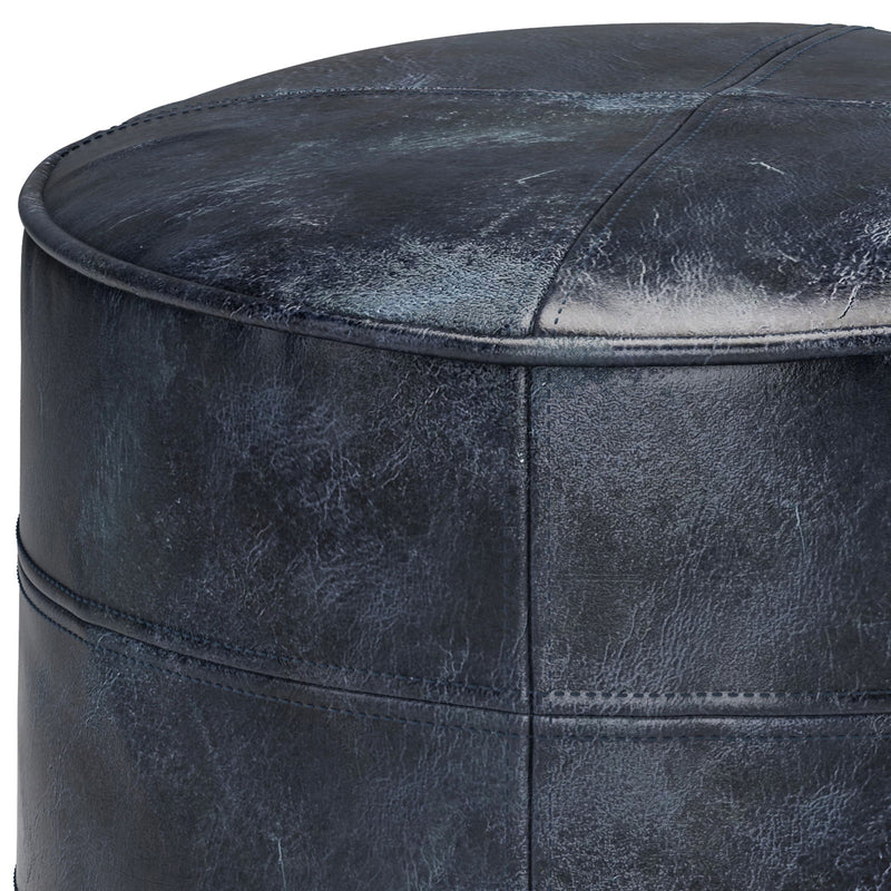 Connor - Handcrafted Round Pouf - R&R Furniture Gallery (Fountain Valley, CA)