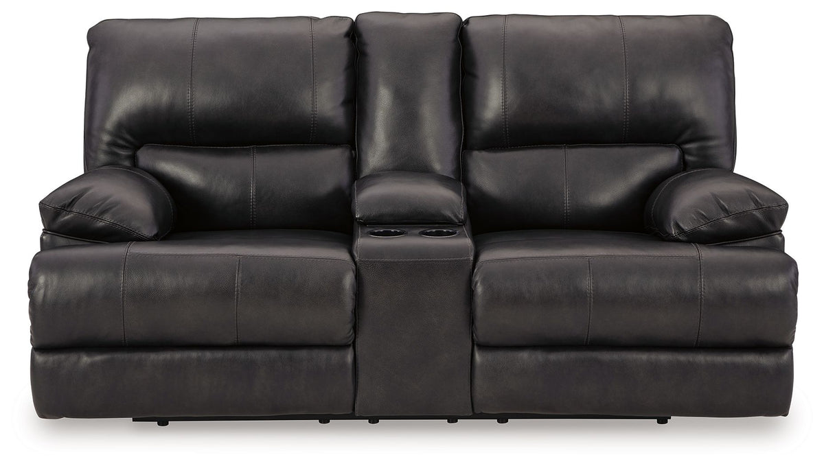 Mountainous - Power Reclining Loveseat With Console /Adj Headrest - Eclipse - R&R Furniture Gallery (Fountain Valley, CA)