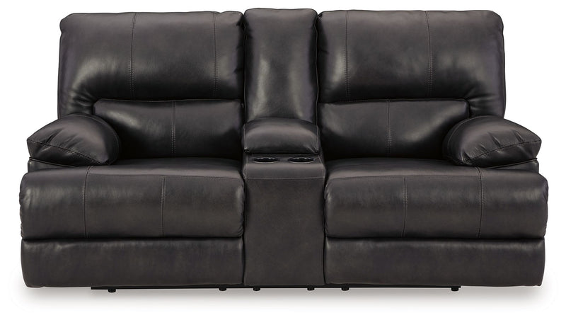 Mountainous - Power Reclining Loveseat With Console /Adj Headrest - Eclipse - R&R Furniture Gallery (Fountain Valley, CA)