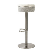 Astro - Boucle Adjustable Stool - White / Gray - R&R Furniture Gallery (Fountain Valley, CA)