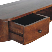 Lunar - 2 Drawer Floating Console - Chestnut - R&R Furniture Gallery (Fountain Valley, CA)