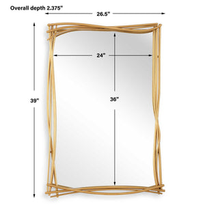 Curved Branches - Mirror - Gold