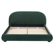 Upholstered Simple Modern Bedroom Bed With Curved Headboard - R&R Furniture Gallery (Fountain Valley, CA)