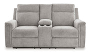 Barnsana - Dbl Power Reclining Loveseat With Console - R&R Furniture Gallery (Fountain Valley, CA)