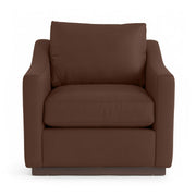 Classic Home Aspen accent arm chair with plush beige upholstery and wooden legs, stylish and comfortable for living rooms.