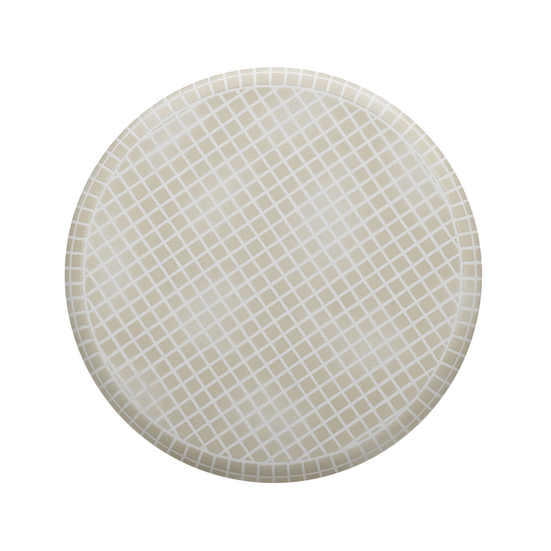 Monica - Tiled Pattern Tall Side Table - Beige