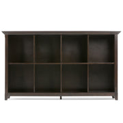 Simpli-Home Amherst cube storage bookcase with multiple open compartments for organizing books and decor.