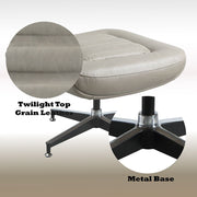 Piran - Ottoman - Twilight Top Grain Leather - R&R Furniture Gallery (Fountain Valley, CA)