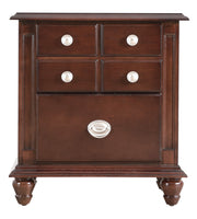 Glory Furniture Summit accent nightstand in cappuccino finish with a sleek design and storage drawer.