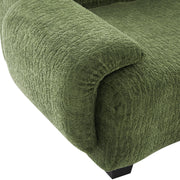 Noble House 3-seater sofa couch with curved armrests, stationary design in neutral fabric, showcasing comfortable seating and modern style.
