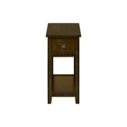 Accent End Table, 2 Tier, Narrow, Lamp, Storage Drawer, Charming Design - R&R Furniture Gallery (Fountain Valley, CA)
