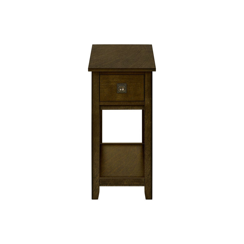 Accent End Table, 2 Tier, Narrow, Lamp, Storage Drawer, Charming Design - R&R Furniture Gallery (Fountain Valley, CA)
