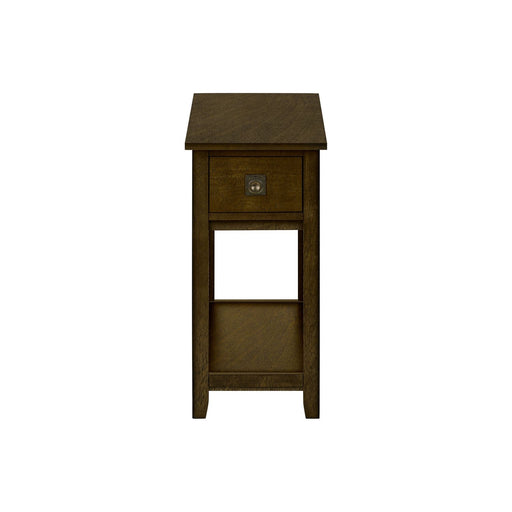 Accent End Table, 2 Tier, Narrow, Lamp, Storage Drawer, Charming Design - R&R Furniture Gallery (Fountain Valley, CA)