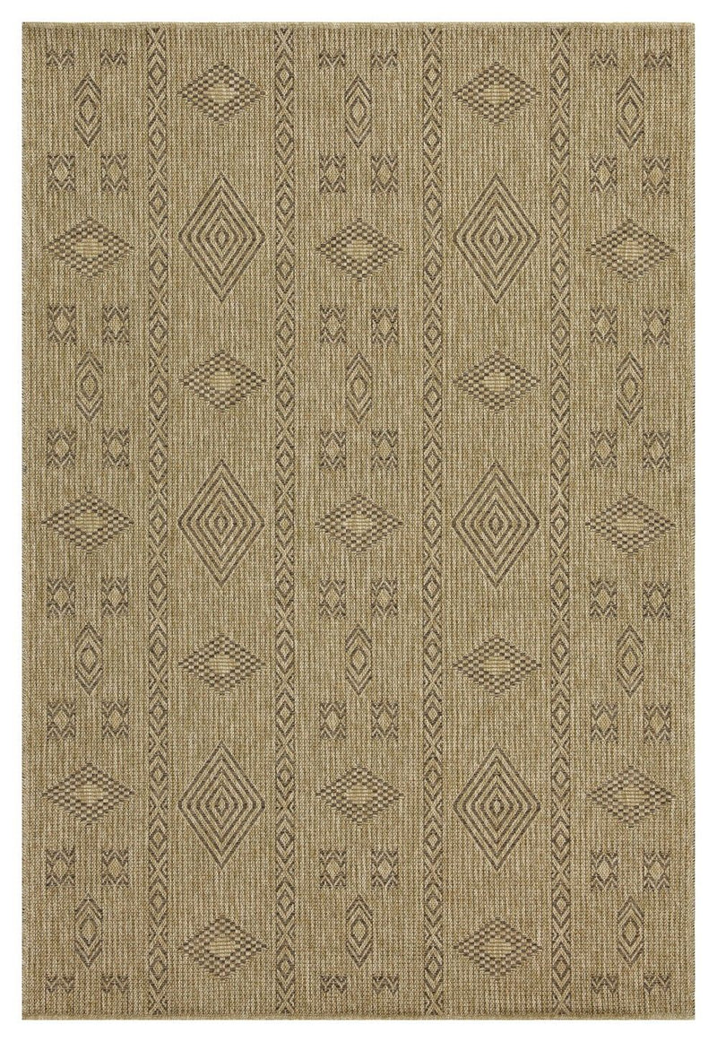 Earth - 5'3" X 7'3" Polypropylene Indoor, Outdoor Area Rug - Jute, Mocha - R&R Furniture Gallery (Fountain Valley, CA)