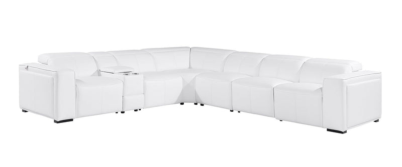 1224 - 7-Piece L-Shaped Sectional Sofa In With 4 Power Recliners & Power Headrests