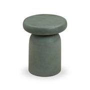 TOV Furniture Lydia side table with a sleek modern design, featuring a round top and slim metal legs.