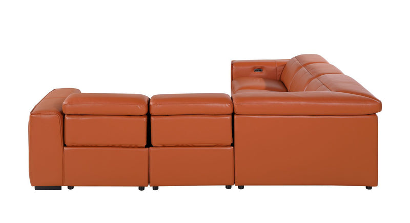 1224 - 5-Piece L-Shaped Sectional Sofa In With 3 Power Recliners & Power Headrests