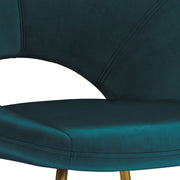 Simpli-Home Barrett upholstered accent chair with plush fabric, wooden legs, and modern design for stylish living room seating.