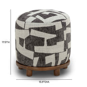 Bisou - Jacquard Ottoman - R&R Furniture Gallery (Fountain Valley, CA)