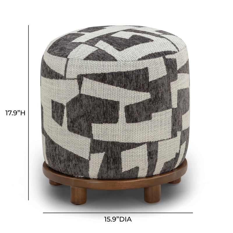 Bisou - Jacquard Ottoman - R&R Furniture Gallery (Fountain Valley, CA)