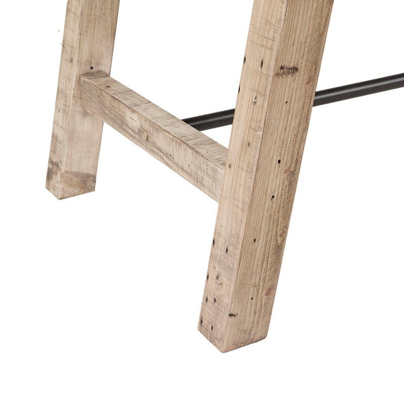Rustic Dining Table With Metal Support - Natural - R&R Furniture Gallery (Fountain Valley, CA)