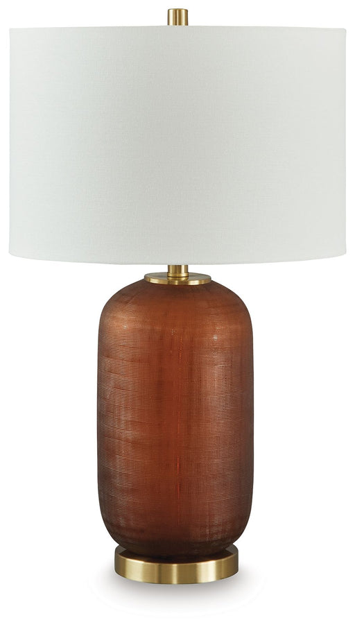 Farberman - Glass Table Lamp - Amber - R&R Furniture Gallery (Fountain Valley, CA)