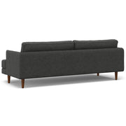 Livingston upholstered stationary sofa by Simpli-Home with plush cushions and fabric upholstery in a cozy living room setting.