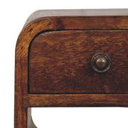Mini California Curved Nightstand Wth Lower Slot - R&R Furniture Gallery (Fountain Valley, CA)
