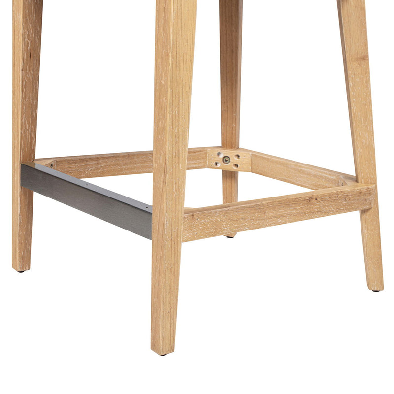 Penny - Round Arched Upholstered Counter Stool (Set of 2) - Travertine Beige - R&R Furniture Gallery (Fountain Valley, CA)