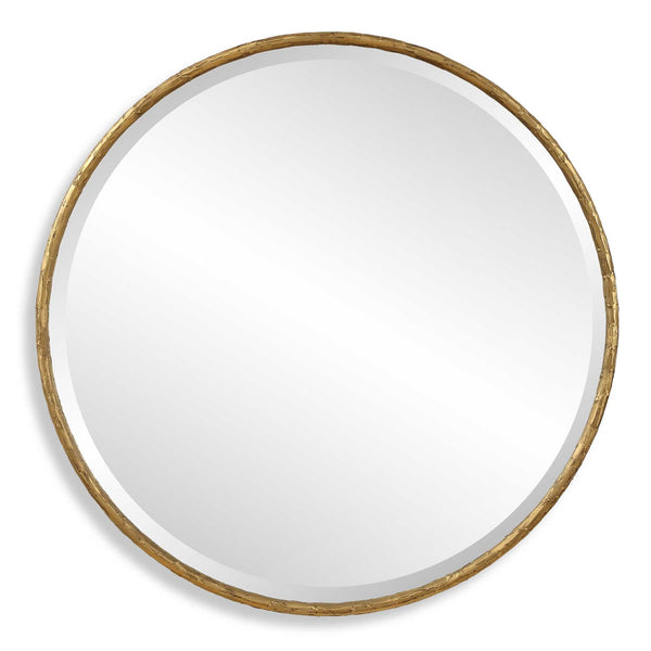 Sutton - Aged Gold Round Mirror