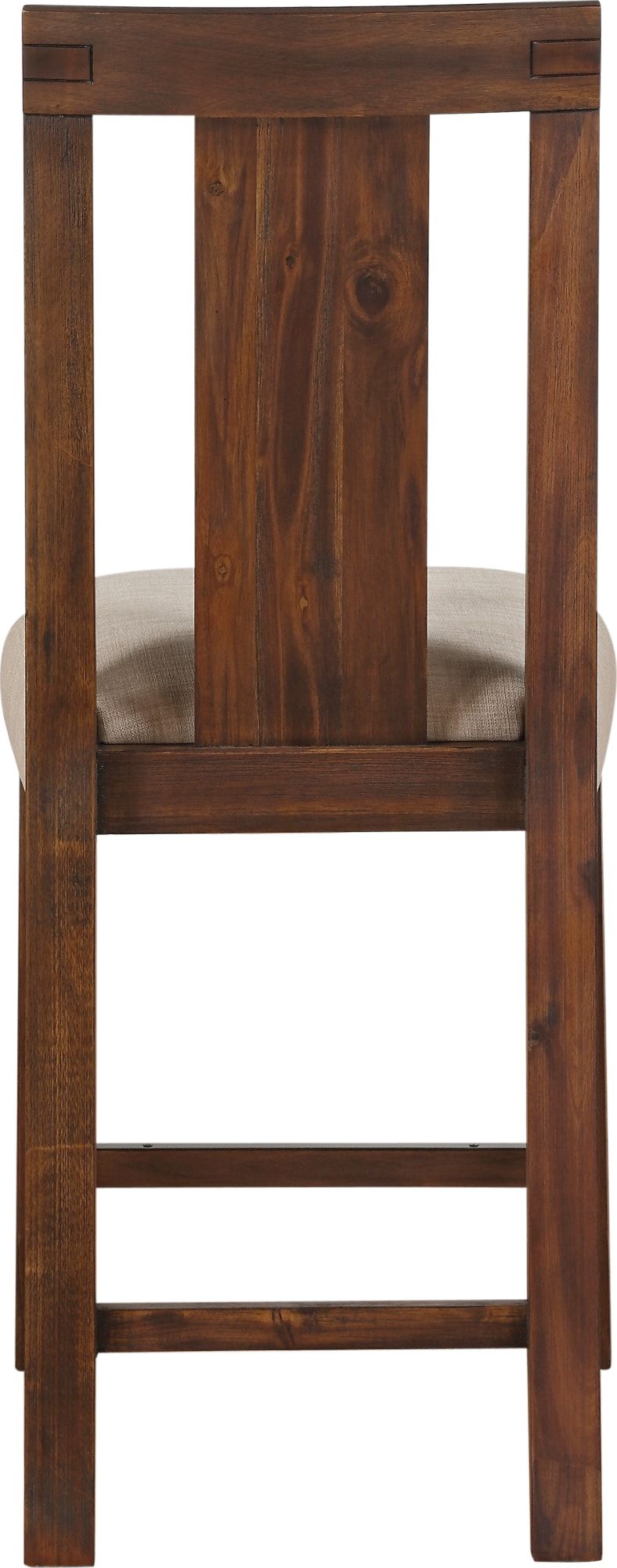 Meadow Solid Wood Upholstered Kitchen Counter Stool in Brick Brown