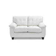 Glory Furniture Gallant stationary loveseat with plush fabric upholstery and cushioned armrests, ideal for cozy living room seating.