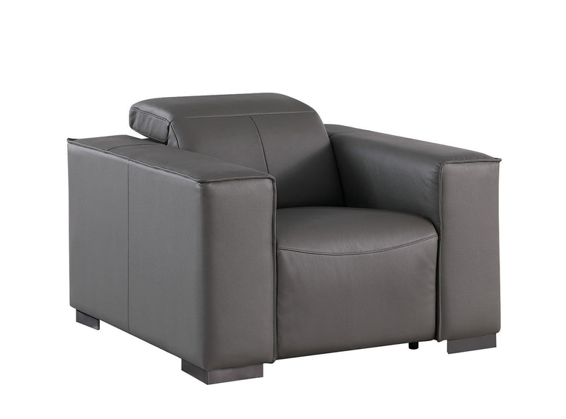 1208 - Modular Leather Set With 6 Power Recliners & Power Headrests