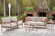 Bluff Trail - Loveseat, Lounge Chairs, Tables Set (Set of 5) - Beige - R&R Furniture Gallery (Fountain Valley, CA)