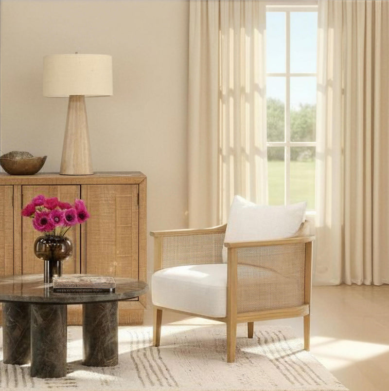 Miera - Occasional Chair - Natural And Off White