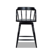 Breda - Turned Bubble Spindle Low Back Counter Stool - Black - R&R Furniture Gallery (Fountain Valley, CA)