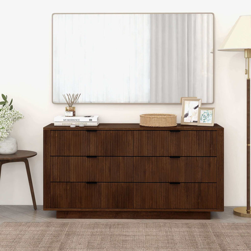 Lola - Dresser With 6 Drawers - Dark Brown - R&R Furniture Gallery (Fountain Valley, CA)