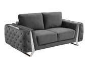 1051 - Contemporary Velvet Loveseat - R&R Furniture Gallery (Fountain Valley, CA)